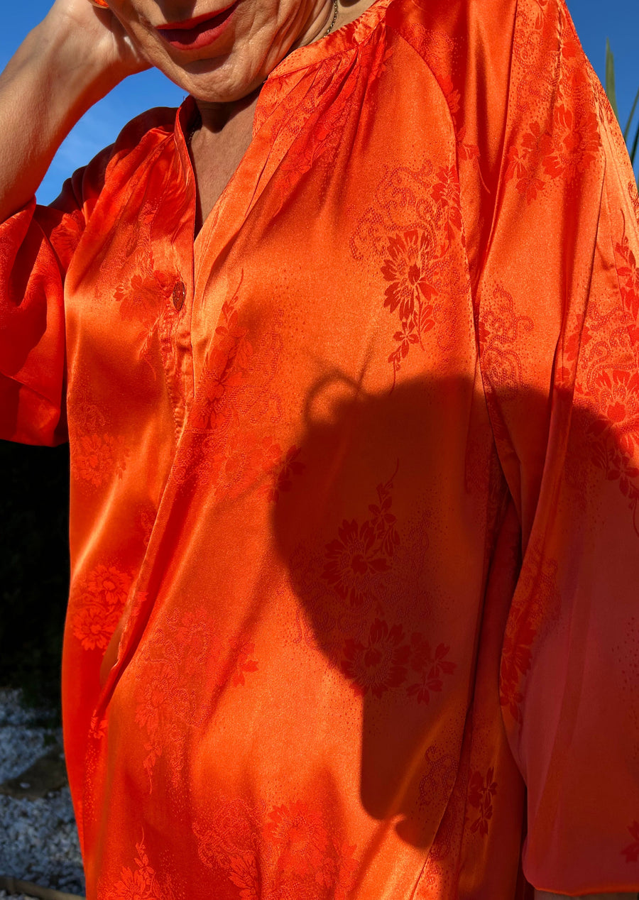 VESTIDO POLISEDA NARANJA